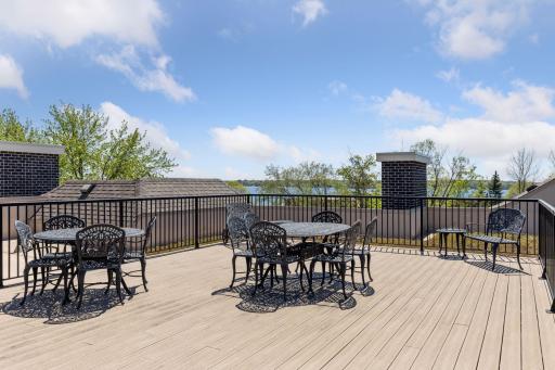Roof deck shared by residents with best views to lake