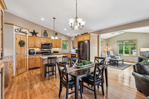 Dining area and kitchen