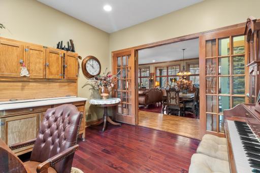 Office with double glass doors connecting to main hallway. Wired LAN available.