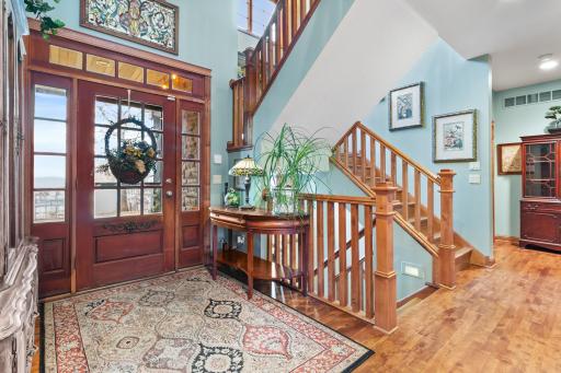 Entry, hardwood floors throughout, high ceilings