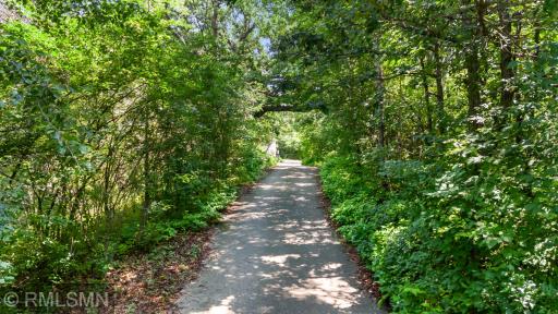 Shaded, tree-lined drive leading to entrance.
