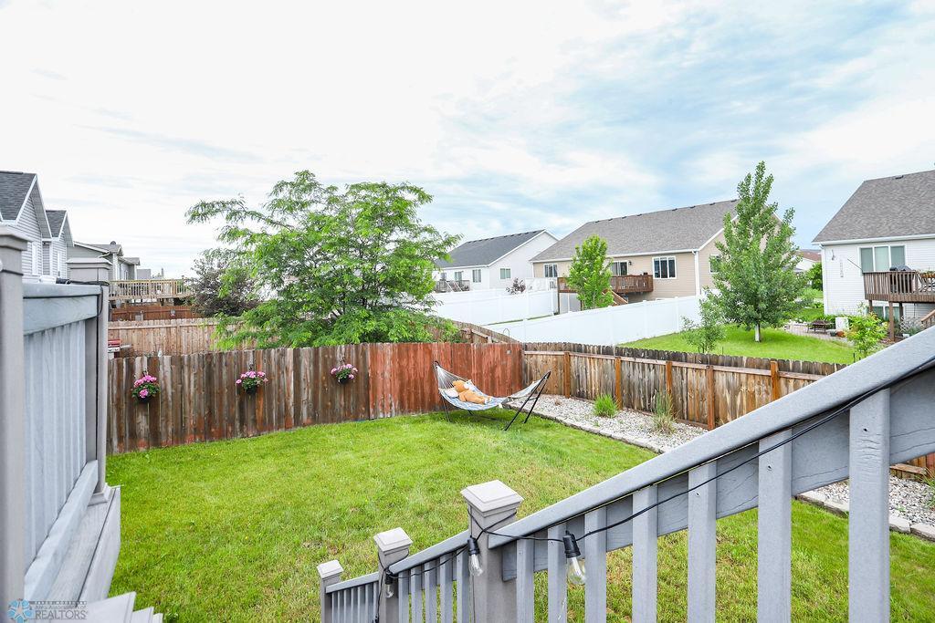 Landscaped backyard
