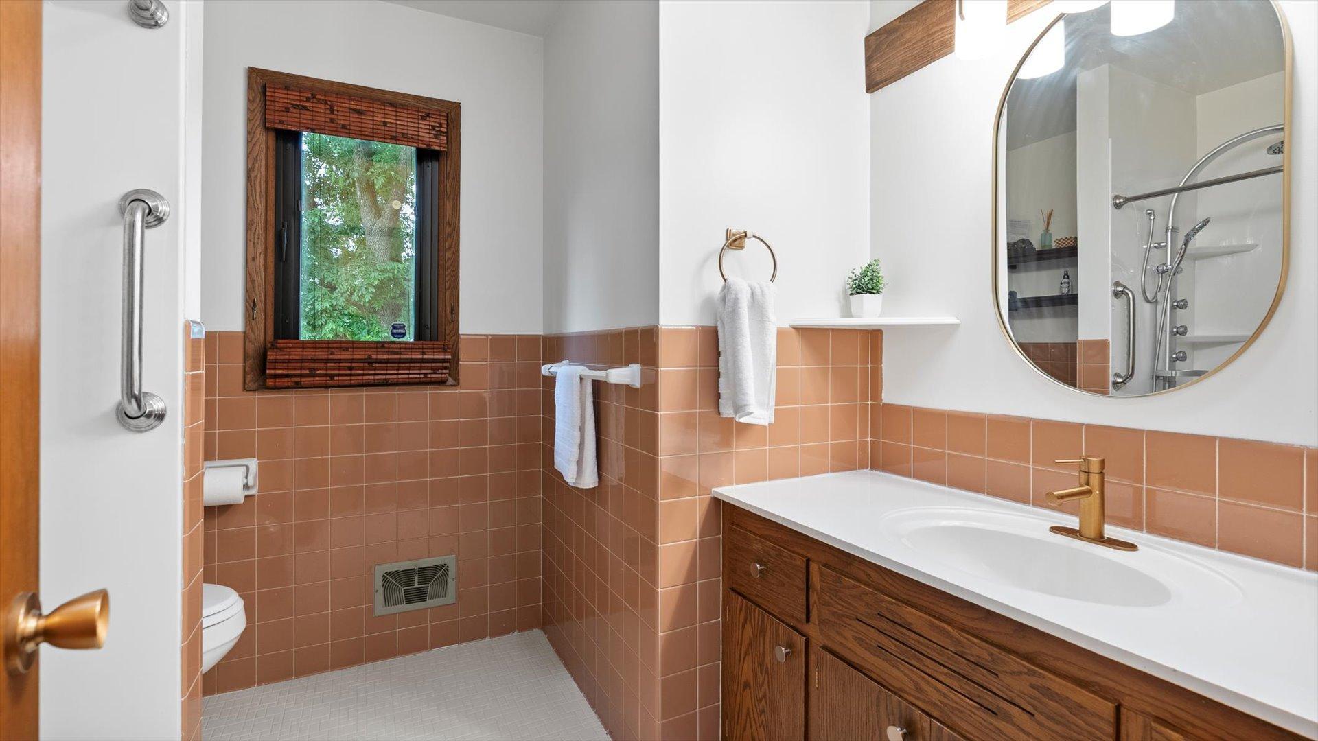 3/4 bath on the main level.