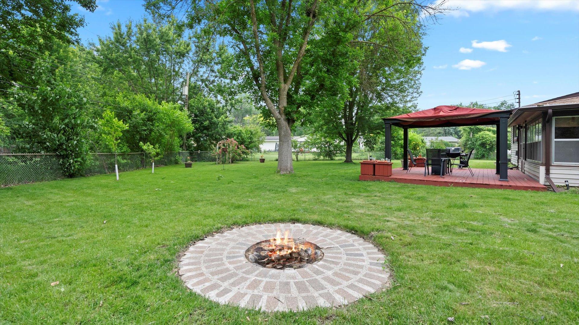 New firepit installed in 2024.