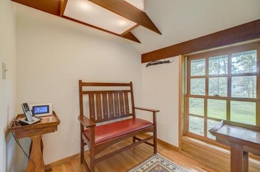 And an anteroom for an office moment or a private phone conversation.