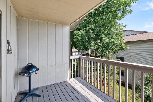 Enjoy this spacious deck in the warmer months. Fill it up with your favorite flowers and a herb garden. The deck was completely refinished in 2024.
