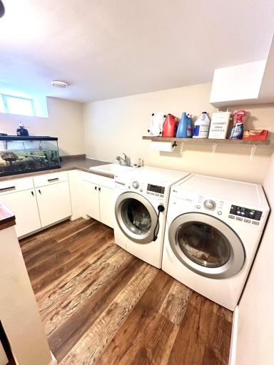 Sunny Open Laundry Room Lower Level