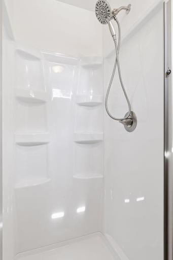 New shower surround, flooring and fixtures.