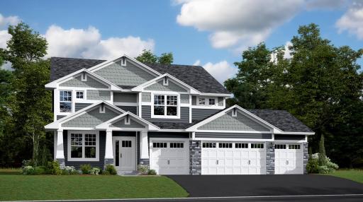 Exterior rendering of home, true colors and features may vary. Welcome to the Washburn!