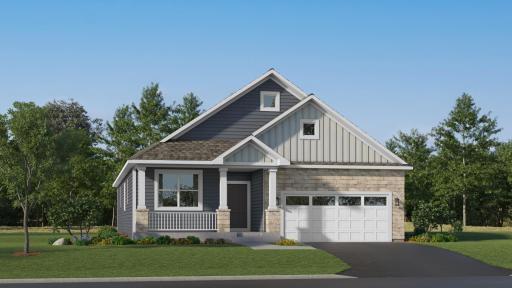 (Exterior rendering of what home will look like, finishes will vary)
