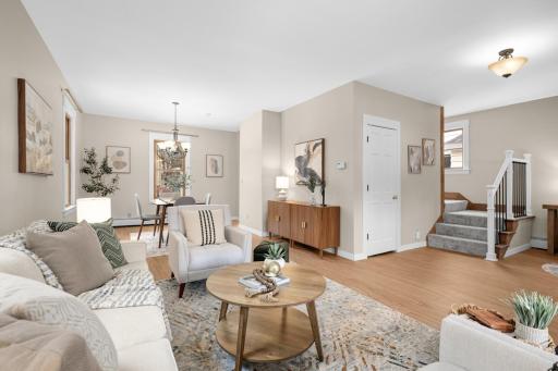 New vinyl plank flooring installed in 2025. There are no hardwood floors under this on the main level.