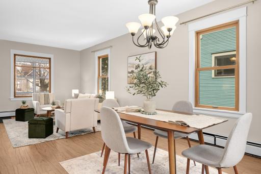 Dining room is perfect for entertaining friends and family.