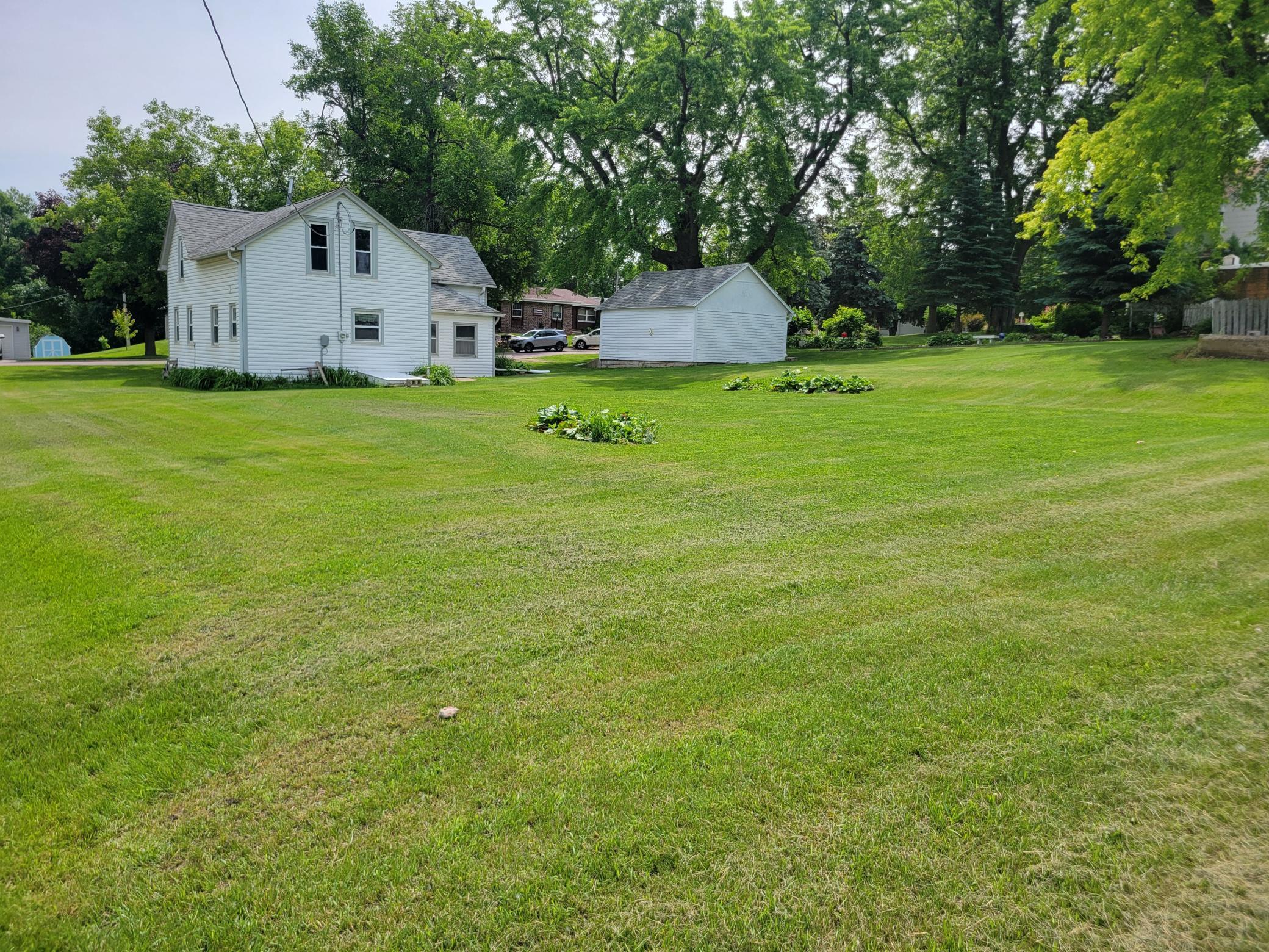 NW corner of lot