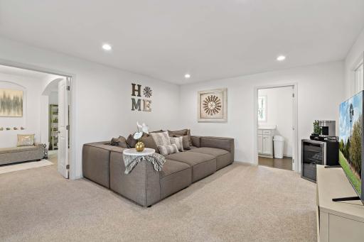 The entire upper level is outfitted with Karastan Kashmere Modern Collection premium carpet layered over Karastan Karastep Reserve memory foam padding, creating a plush & luxurious feel throughout. The inviting loft provides additional hangout space.