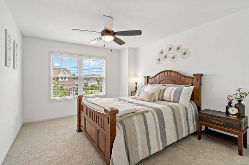 Bedroom 2 on the upper level offers comfort and privacy, with direct access to a Jack and Jill bathroomâperfect for a connected yet personal space ideal for family or guests.