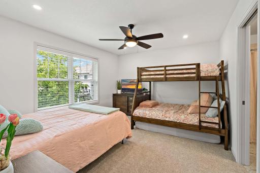 Bedroom 4 features a private en suite, offering a secluded and comfortable space ideal for guests, teens, or extended familyâcomplete with its own bathroom for added convenience and privacy.