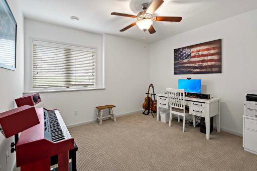 Bedroom 6 on the lower level provides additional private living space, perfect for guests, family, or a home office.