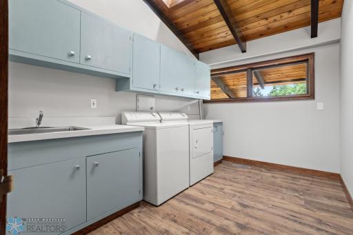 Upper level laundry area