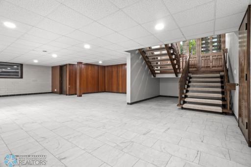 Basement family room/game room area