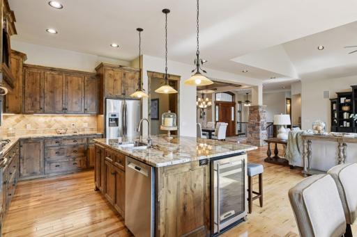 The kitchen layout offers ample space for multiple cooks to work simultaneously, promoting a collaborative and efficient cooking environment when desired.