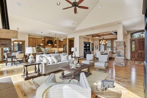 From the hardwood floors to the matching alder plantation shutters, the natural wood tones bring warmth and charm, creating an inviting, homey atmosphere throughout the home.