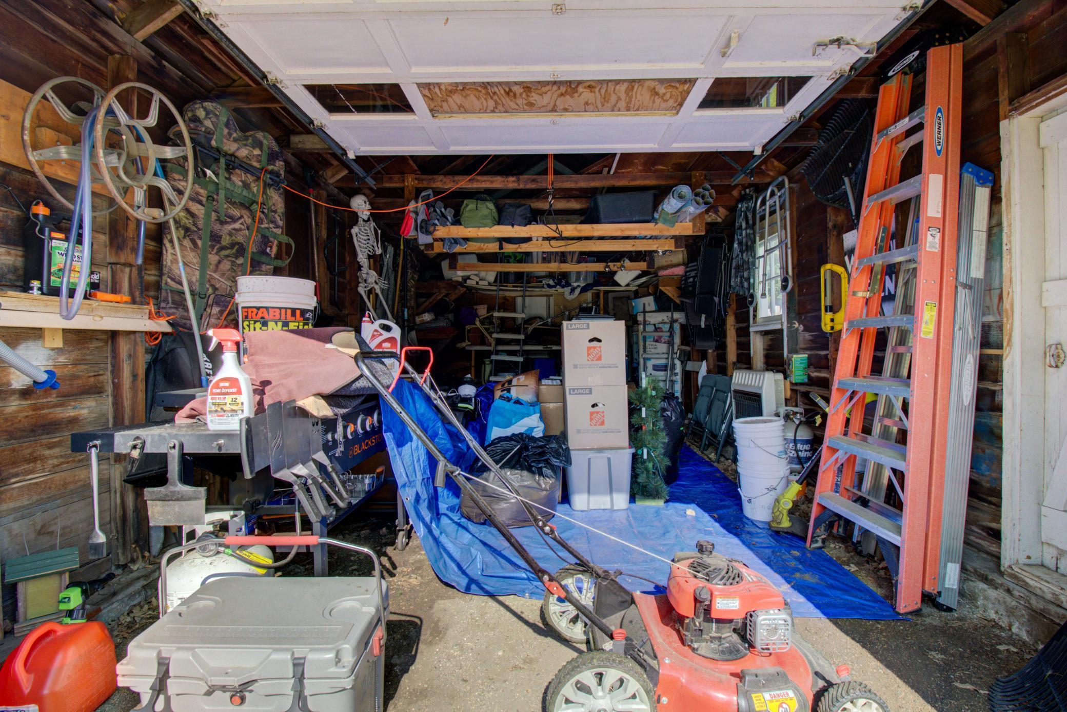 Detached garage interior