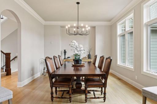 Expansive spaces, archways and crown add elevated and rich details