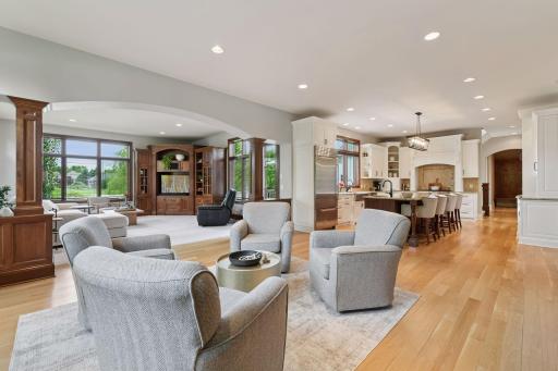 Open floor concept with design curated finishes perfect for entertaining