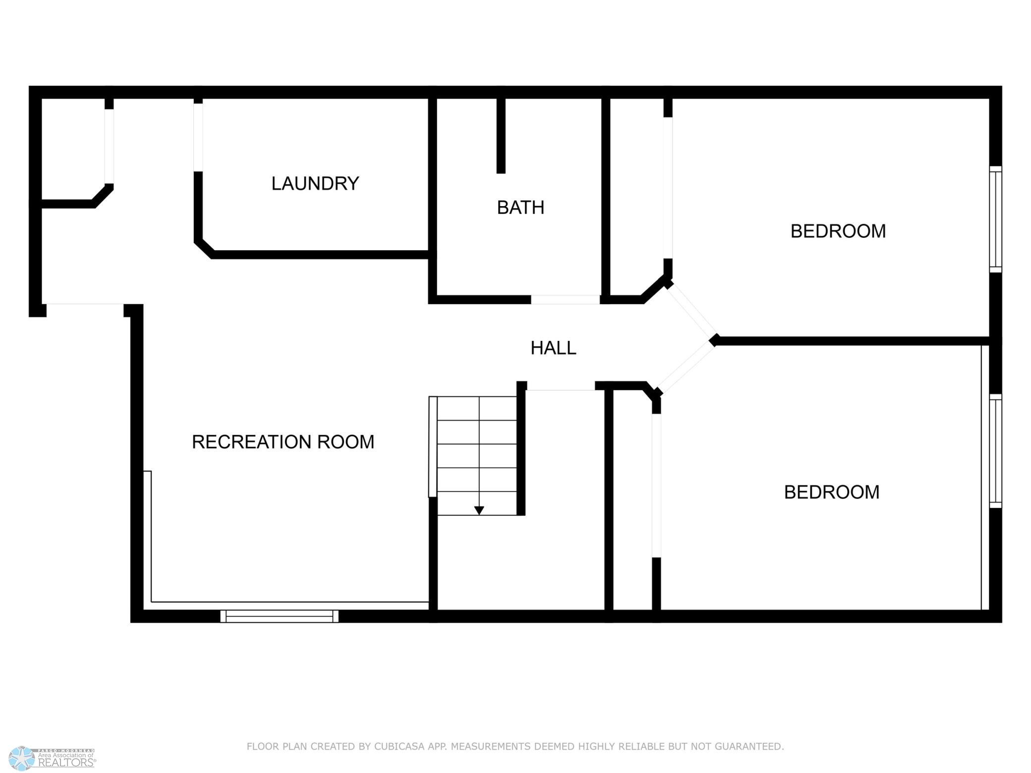 Lower level floor plan