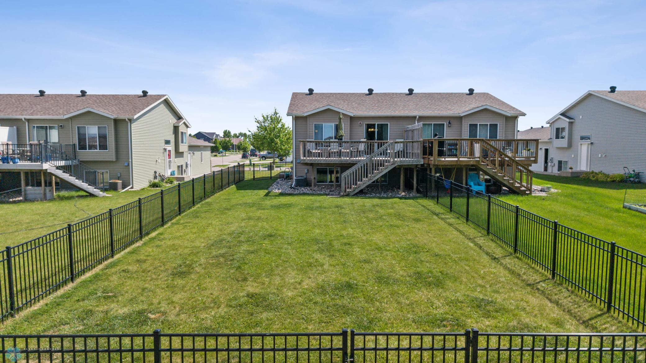 Backyard fully fenced