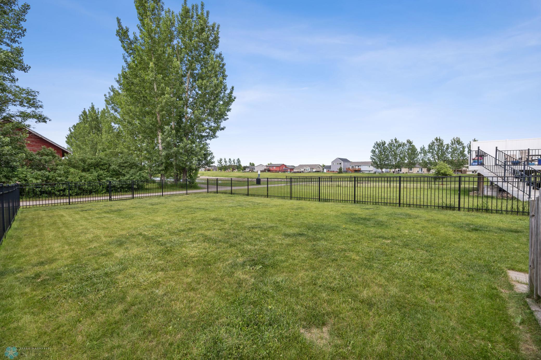 Backyard fully fenced