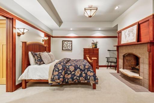 Lower level guest suite, offers the same cozy features the upper levels have.