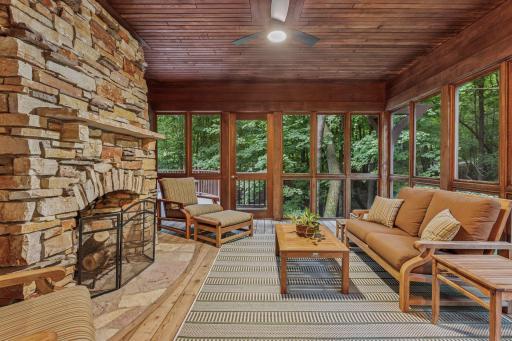Enjoy the day curled up on this three season porch, experiencing nature from your own home.