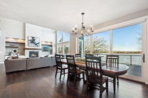 Enjoy dinner while looking out onto the lake