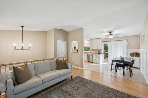 Bright and inviting living space with natural light and stylish details.