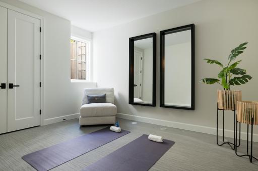 Exercise room can be used as a 5th bedroom