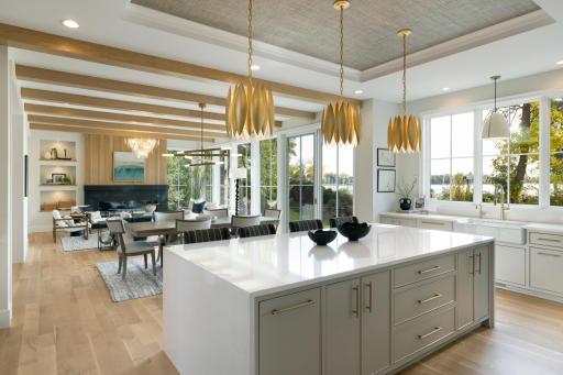 Large center island for meals or entertaing