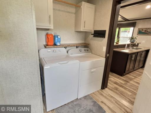 The handy laundry area at entrance of home.