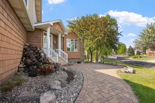 Paver walkway with beautiful water feature!