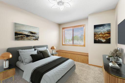 3rd Bedroom on upper level- virtually staged