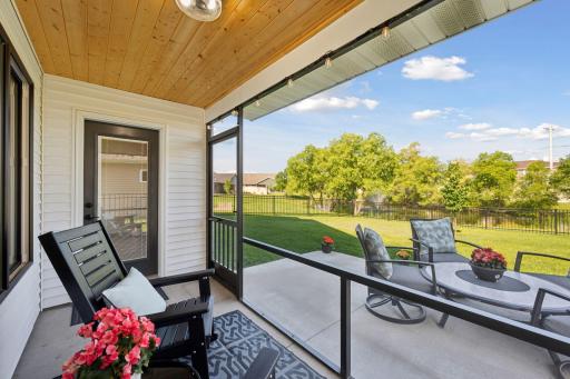Enjoy evening conversations while taking in the beautiful sunsets or morning coffee on the concrete patio just off the screened porch.