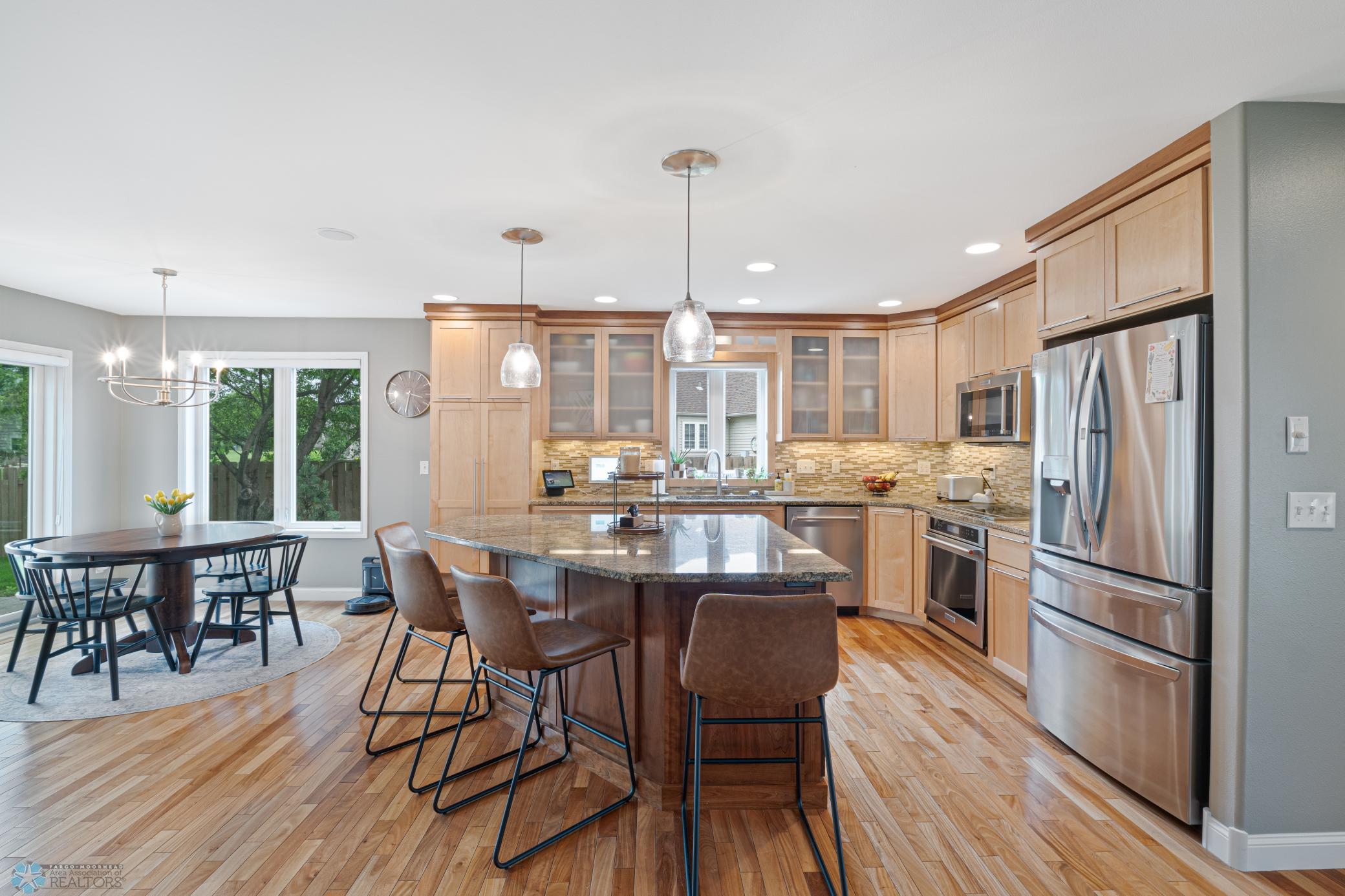 Kitchen w/huge island & new appliances