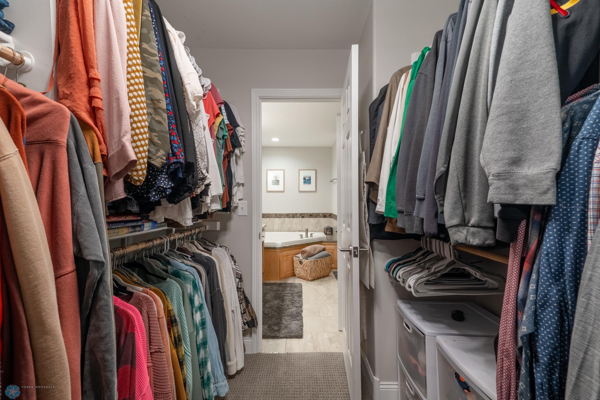 Spacious master closet