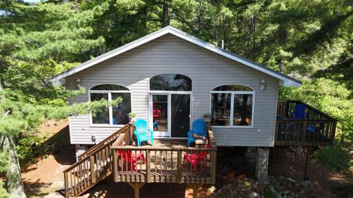 The deck is a perfect spot for morning coffee, gatherings or a quiet evening.