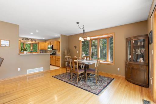 Spacious dining room perfect for family gatherings.