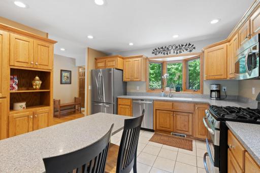 Nice stainless steel appliances.