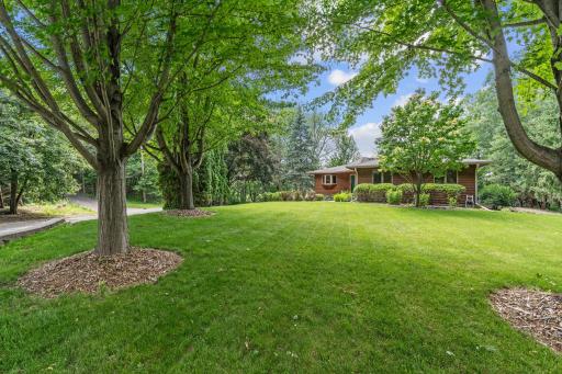 Enjoy cool summer nights in the nicely shaded backyard.