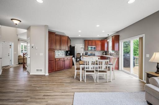 Kitchen has an abundance of cabinetry