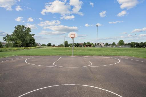 Riverside Fields Park basketball court (tennis courts in the background)