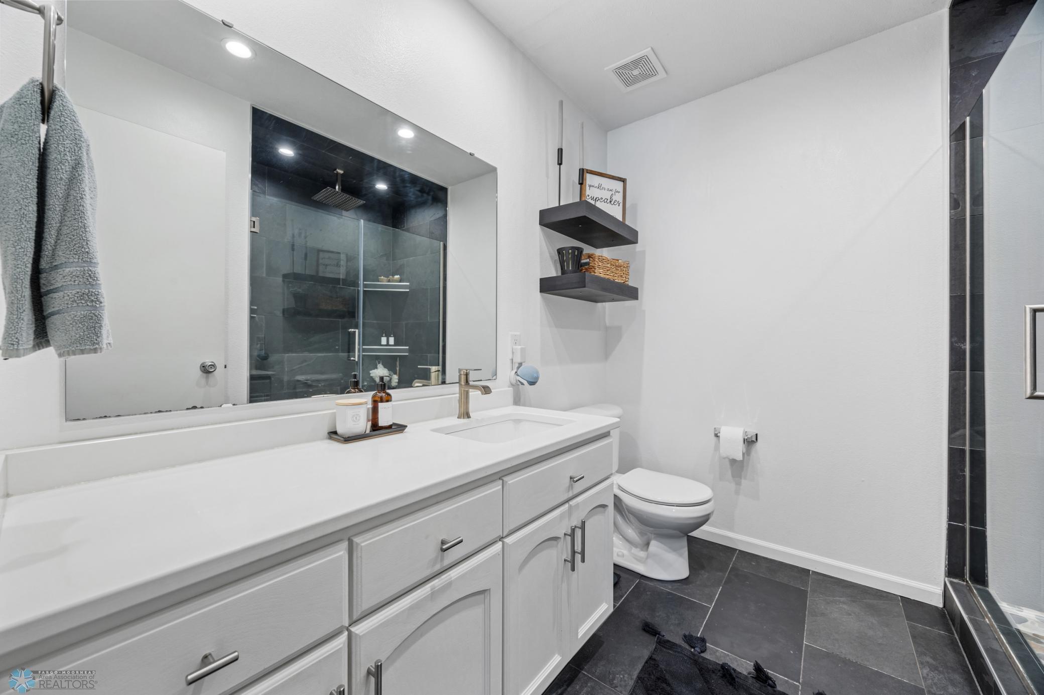 3/4 Bath with Tile Shower